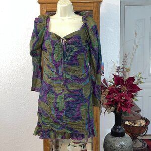 NWT $216 Evheniya Smocked Dress CONDITIONS APPLY ANTHROPOLOGIE S 6 8